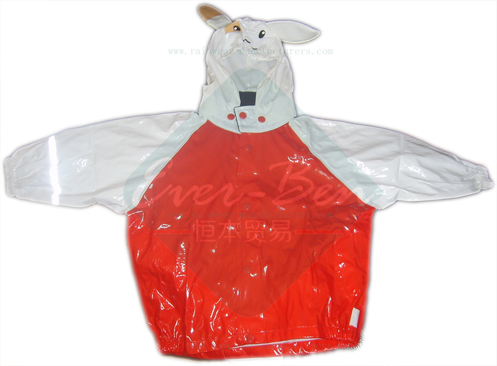 China PU hooded raincoat for child supplier